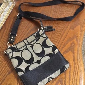 Black and Grey Coach Crossbody